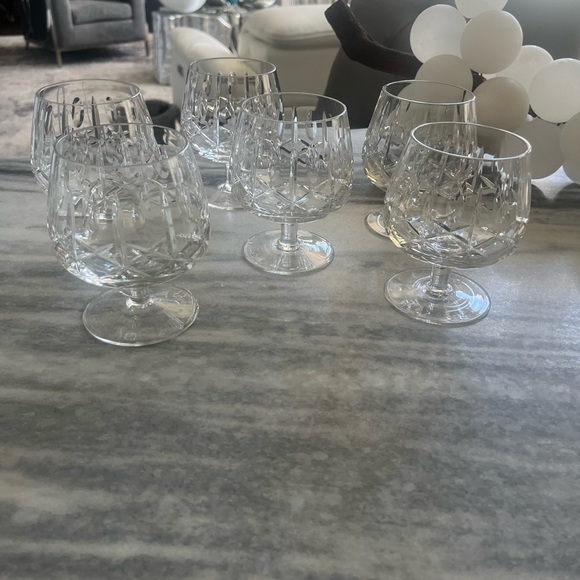 COPY - Six vintage heavy weight Crystal balloon brandy snifter glasses 10 ounce… - Picture 3 of 15